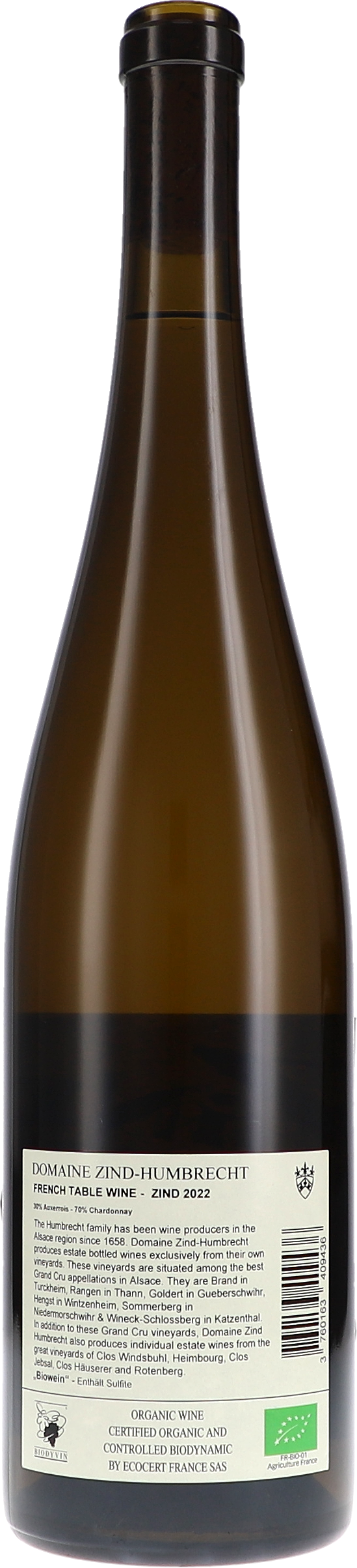 Weinflasche, Glasflasche, braune Flasche, Etikett, Bio-Wein