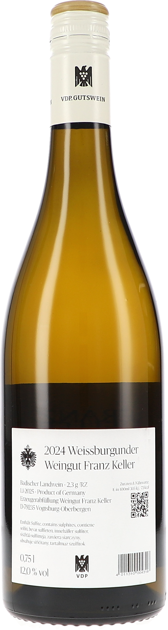 Weißburgunder, Weißwein, Flasche, 12% vol, 0,75l