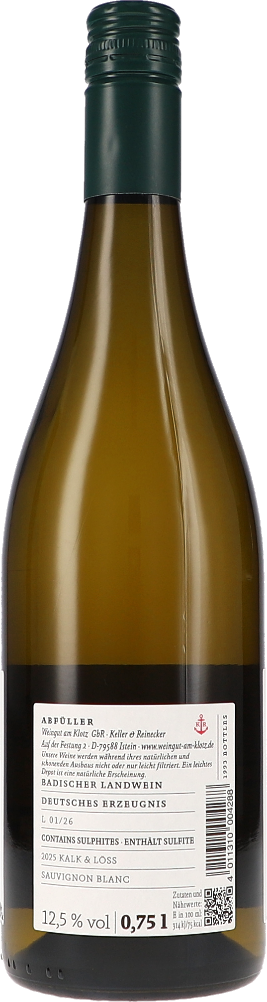 Weißwein, Sauvignon Blanc, Baden Landwein, Schraubverschluss, 0,75 l