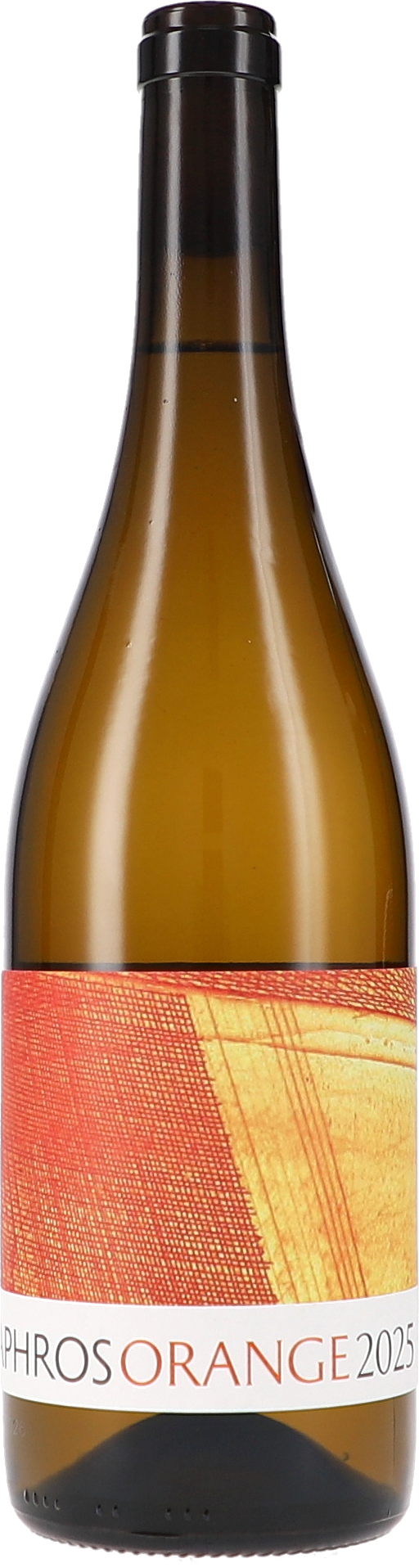 Weinflasche, Orangewein, Braunglas, Schraubverschluss, Jahrgang 2025