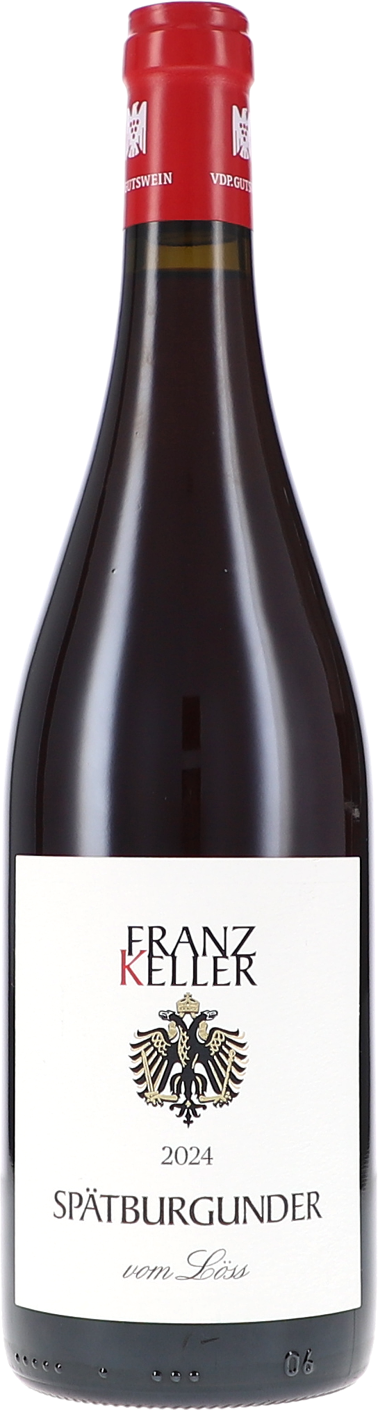 Rotwein, Spätburgunder, 2024er Wein, Glasflasche, Roter Schraubverschluss