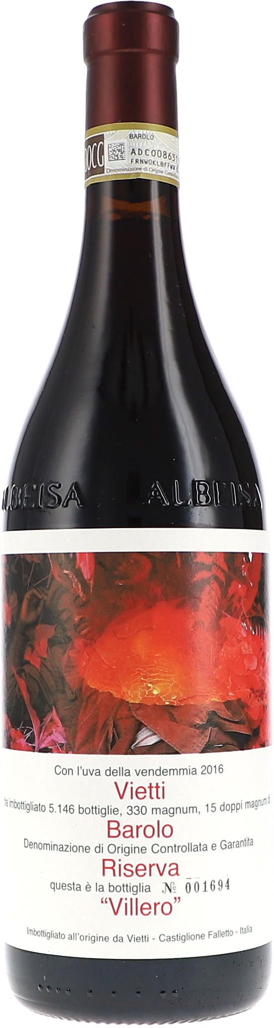 Barolo DOCG Riserva "Villero" Alkohol, Bier, Getränk, Schnaps, Roter Wein