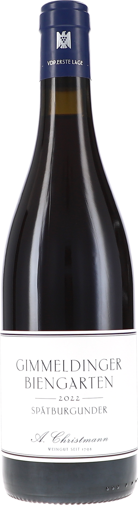 Gimmeldinger Biengarten Spätburgunder VDP Erste Lage Weißwein, Spätburgunder, Burgunder, Flasche, Etikett