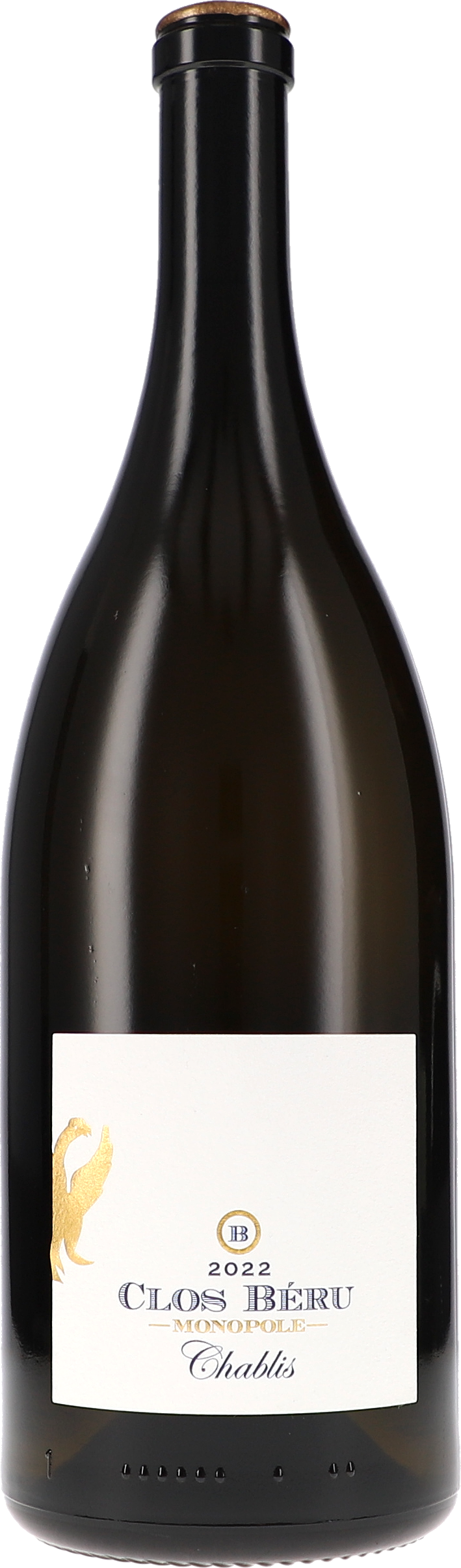 Chablis Clos Béru Monopole AOC Flaschenbild, Sektflasche, Weinflasche, Chablis, Etikettweiß