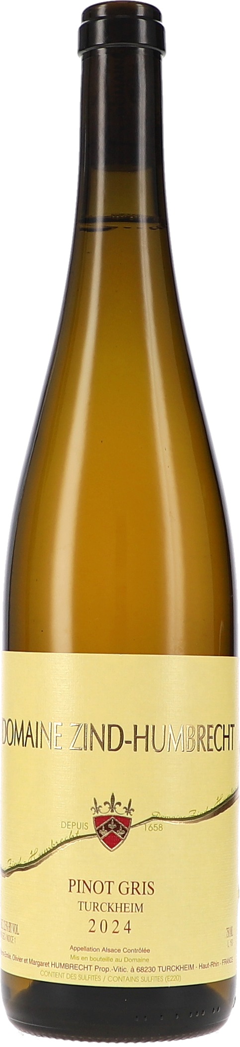 Weinflasche, Pinot Gris, Weißwein, Glasflasche, Jahrgang 2024