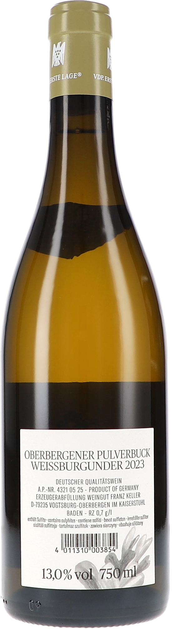 Weissburgunder, Pulverbutt, Oberbergener, Weißwein, 750ml