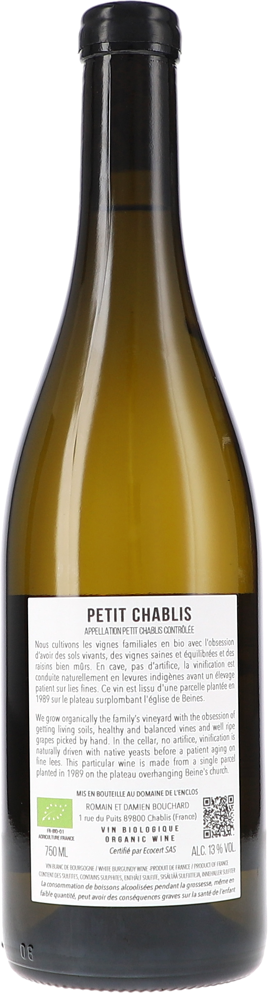 Weißwein, Chardonnay?, Petit Chablis, Flasche 750ml, Bio
