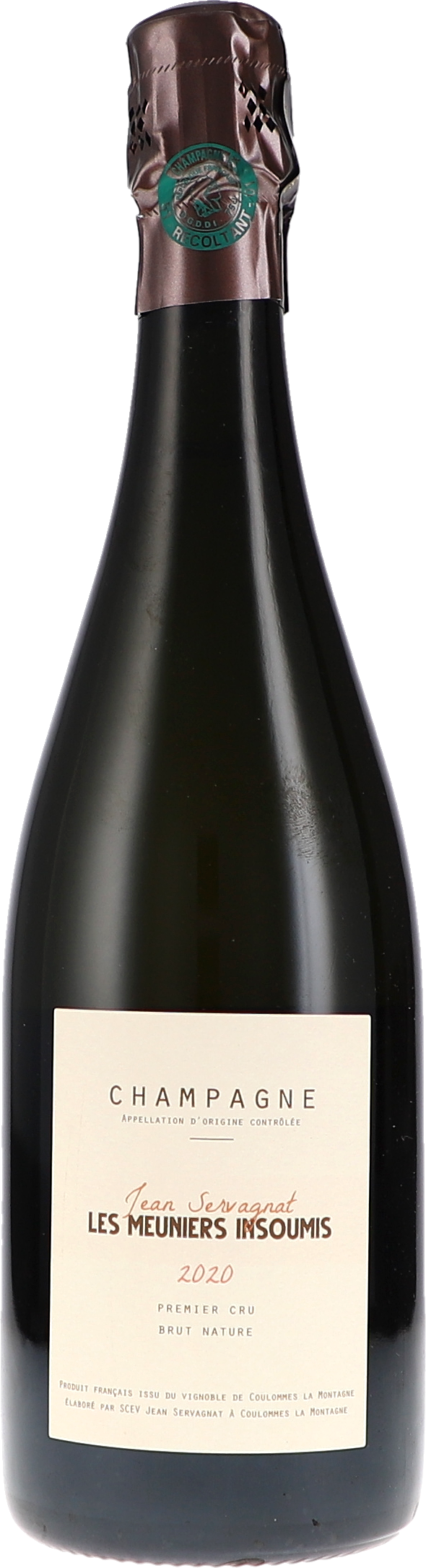 Les Meuniers Insoumis, Premier Cru Brut Nature Flasche, Alkohol, Bier, Schnaps, Weinflasche