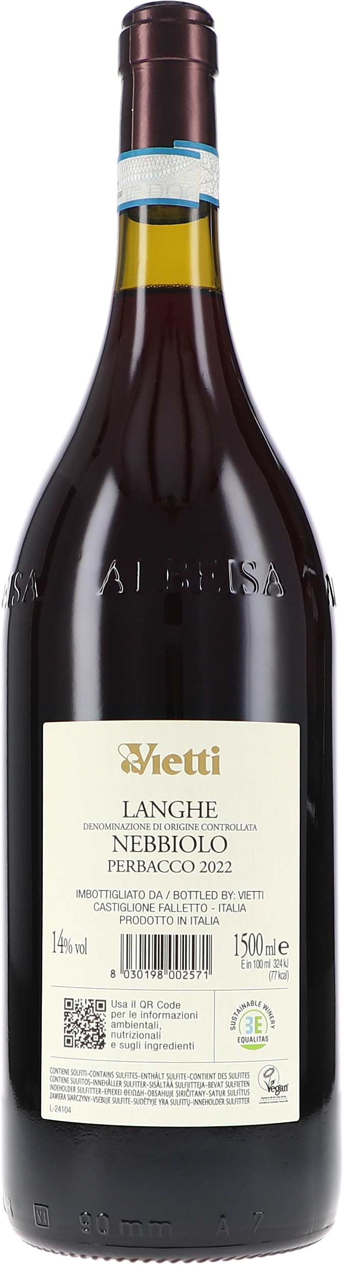 Rotwein, Nebbiolo, Langhe, Perbacco, 1500 ml