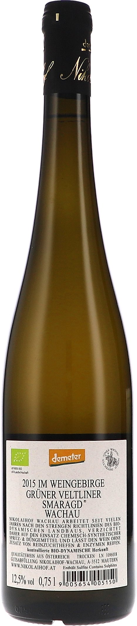 Im Weingebirge, Grüner Veltliner Smaragd trocken