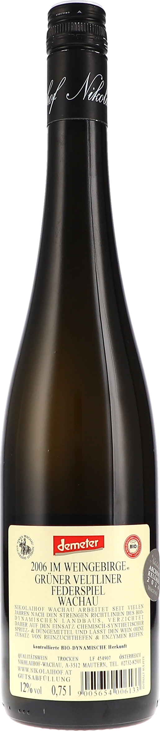 Im Weingebirge, Grüner Veltliner Federspiel trocken