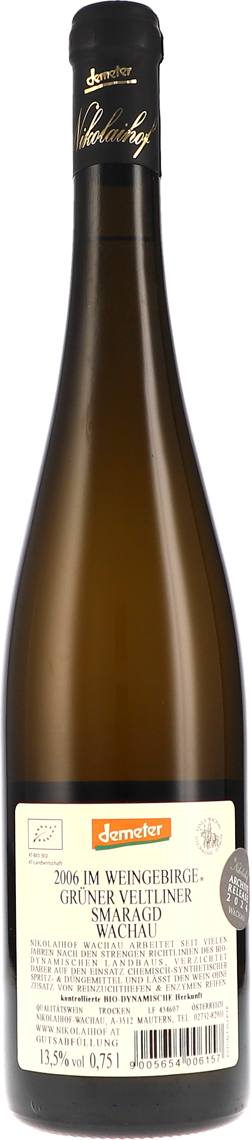 Im Weingebirge, Grüner Veltliner Smaragd trocken