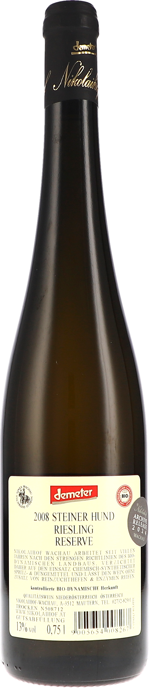 Steiner Hund, Riesling Reserve