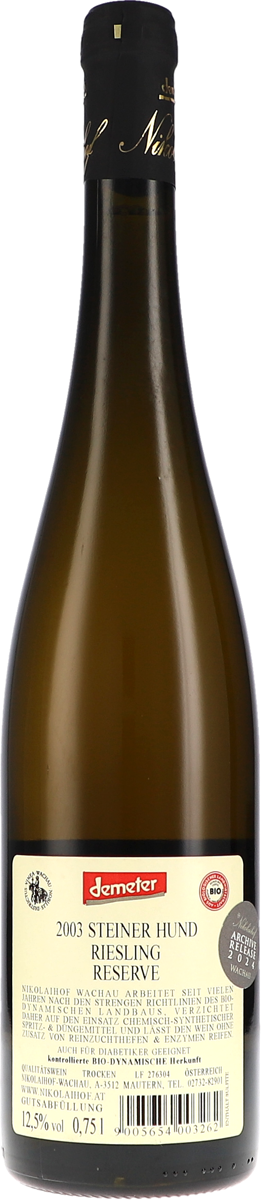 Steiner Hund, Riesling Reserve