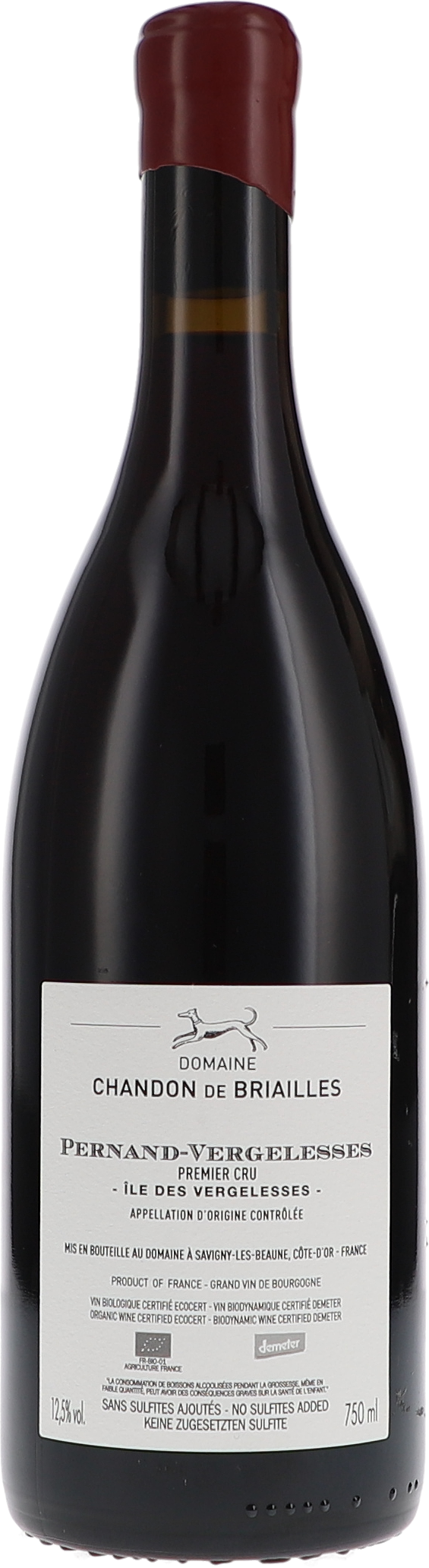 Pernand-Vergelesses 1er Cru "Île des Vergelesses" ungeschwefelt, Sans Sulfites Ajoutés