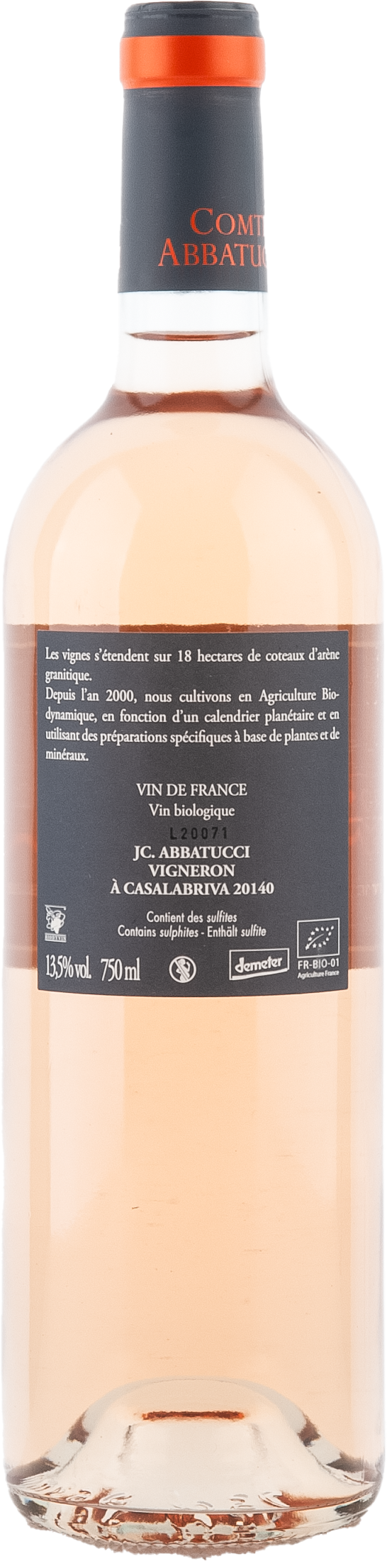 Faustine Vielles Vignes, Rosé VdF