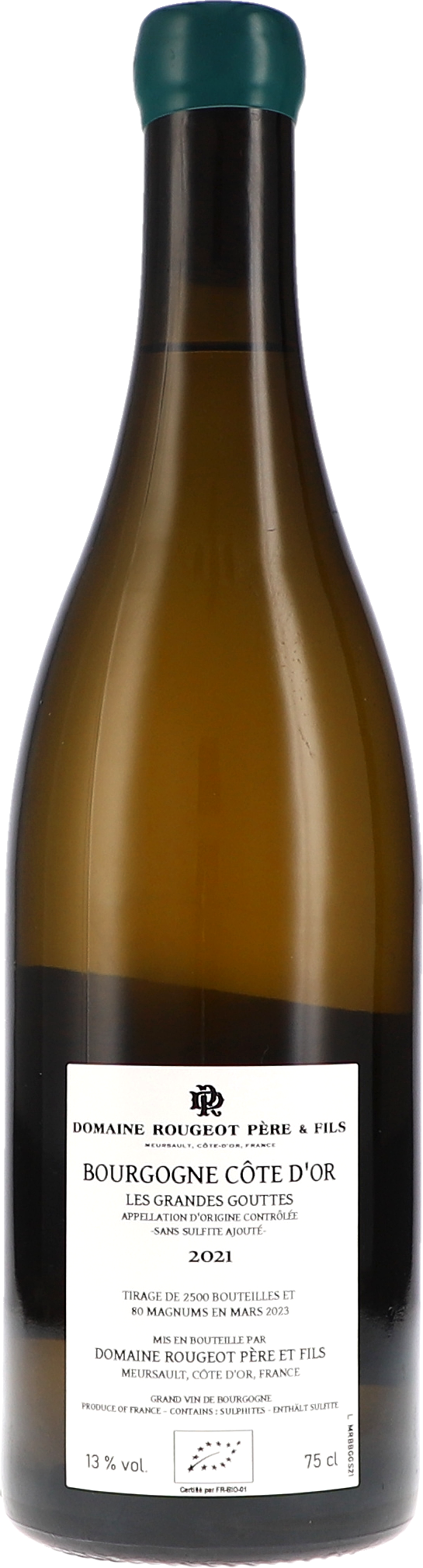 Bourgogne Côte d'Or "Les Grandes Gouttes" Sans Sulfite Ajouté AOC