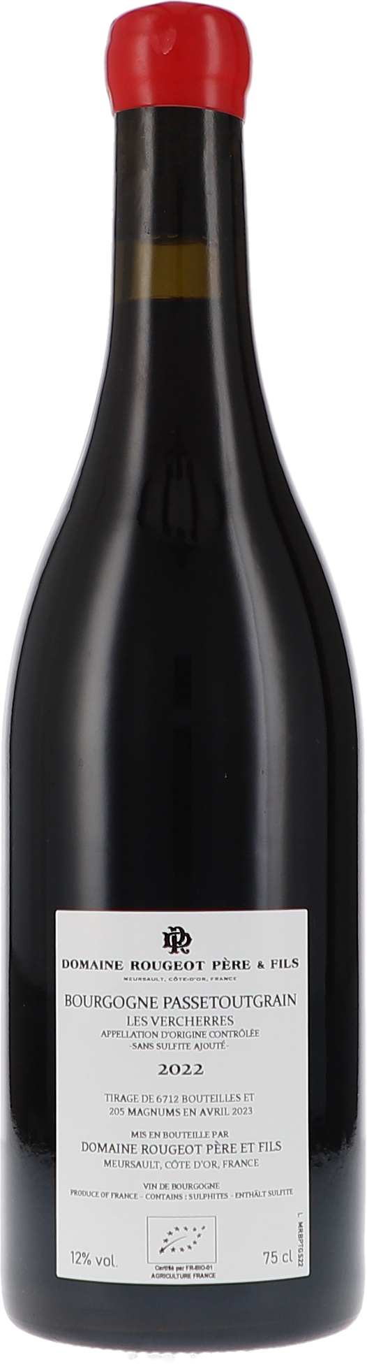 Bourgogne Passetoutgrain "Les Vercherres" Sans Sulfite Ajouté AOC