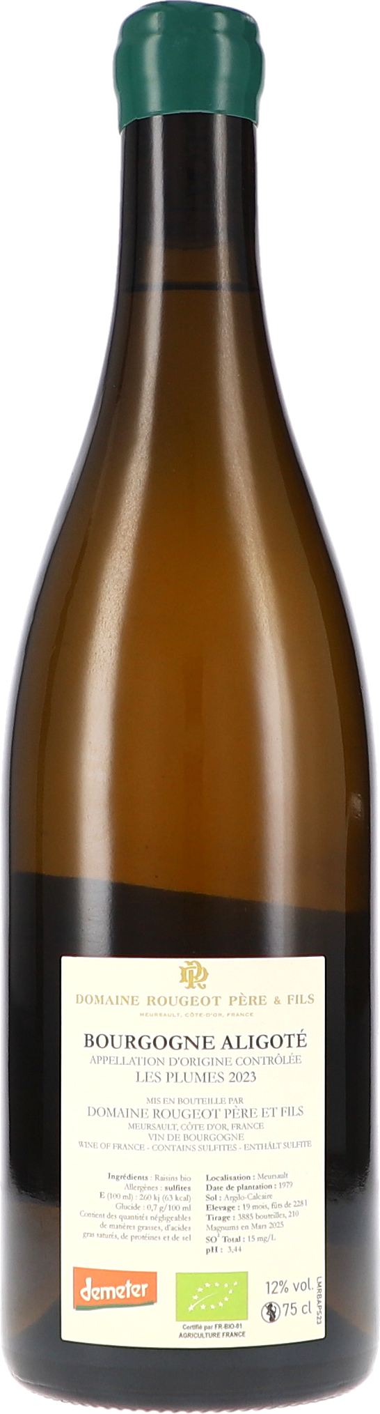 Bourgogne Aligoté "Les Plumes" Sans Sulfite Ajouté AOC
