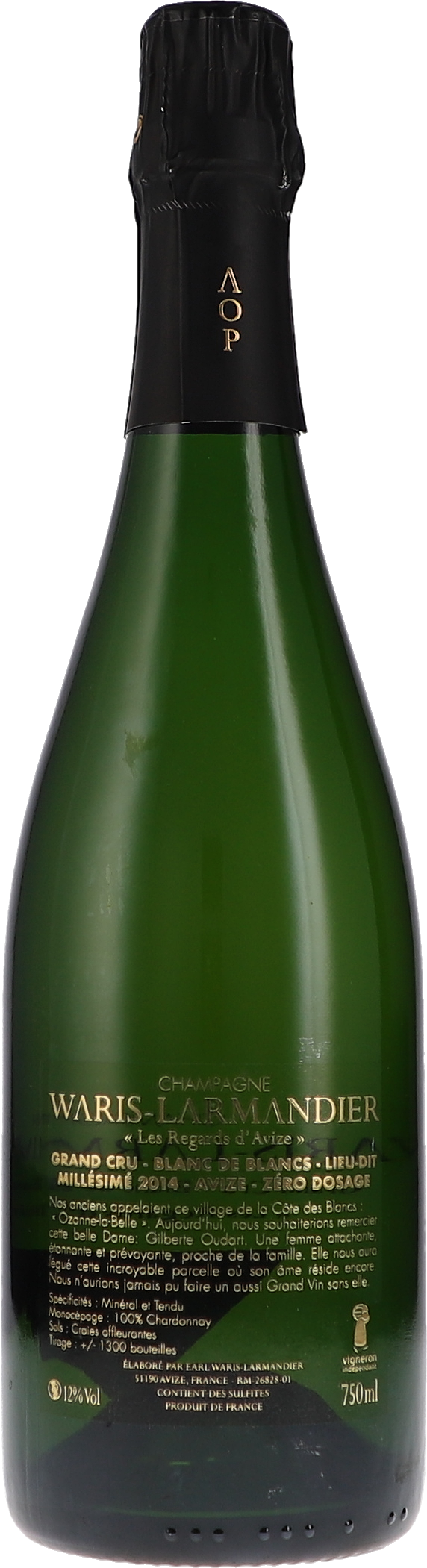 Les Regards d'Avize, Grand Cru Blanc de Blancs