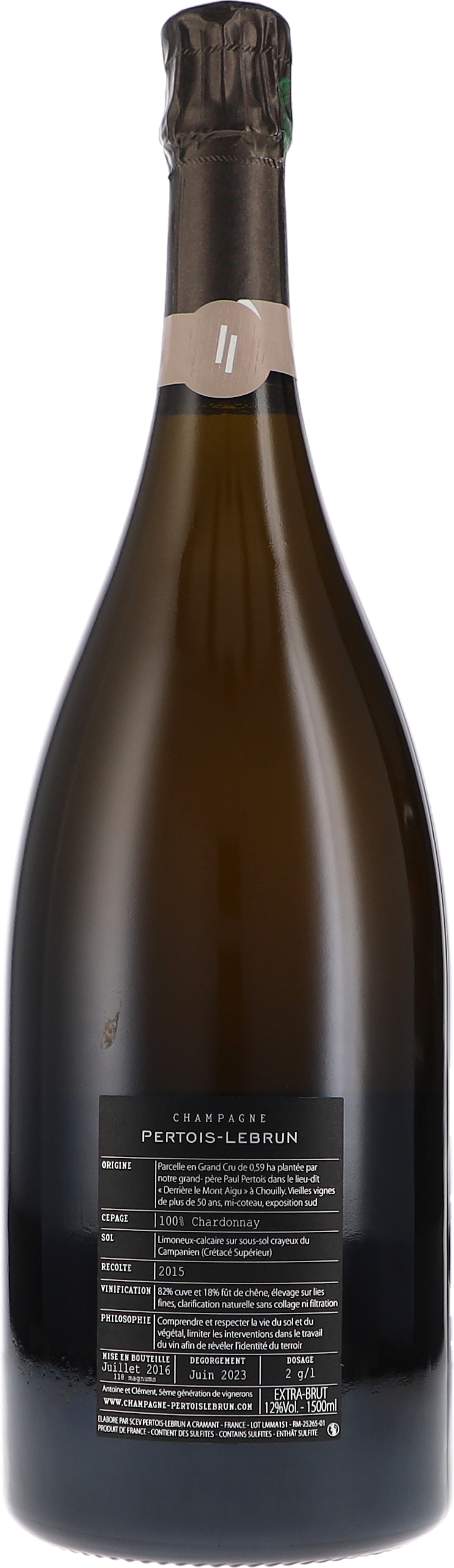 Derrière le Mont Aigu N°15, Chouilly Grand Cru Blanc de Blancs Extra Brut