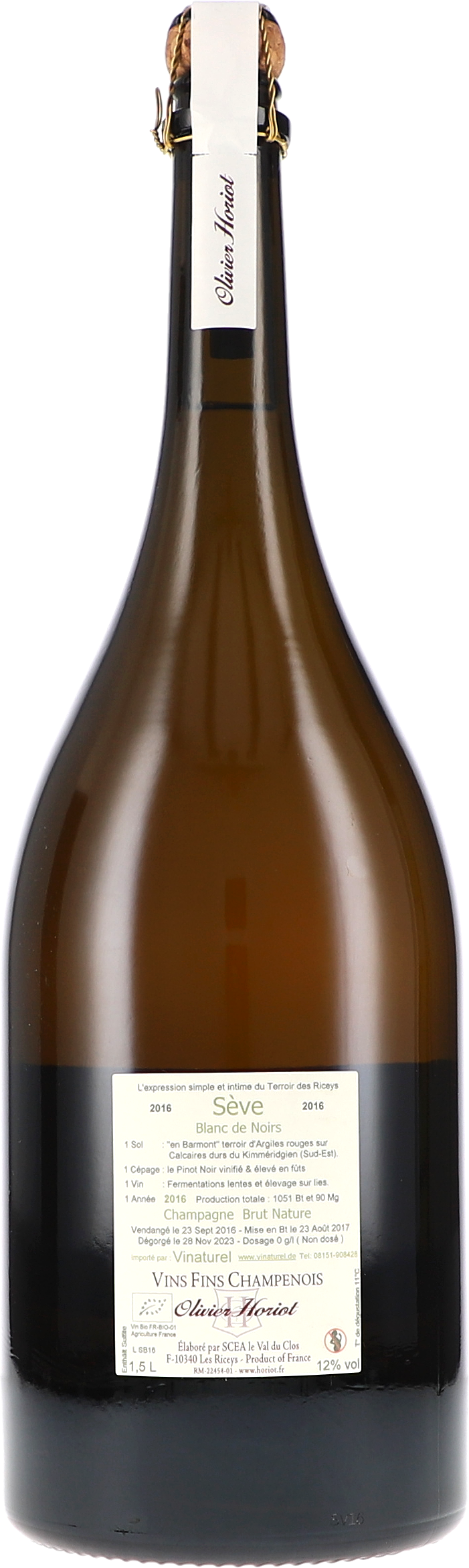 Cuvée "Sève" Blanc de Noir Brut Nature