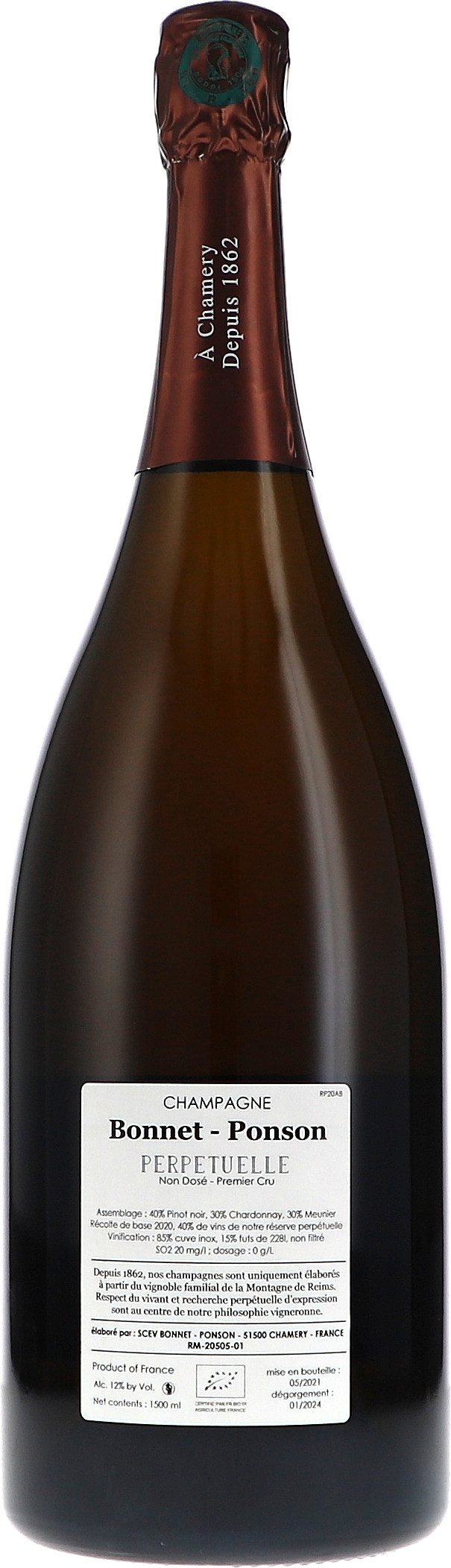 Cuvée perpétuelle, RP20AB, Non Dosé Premier Cru