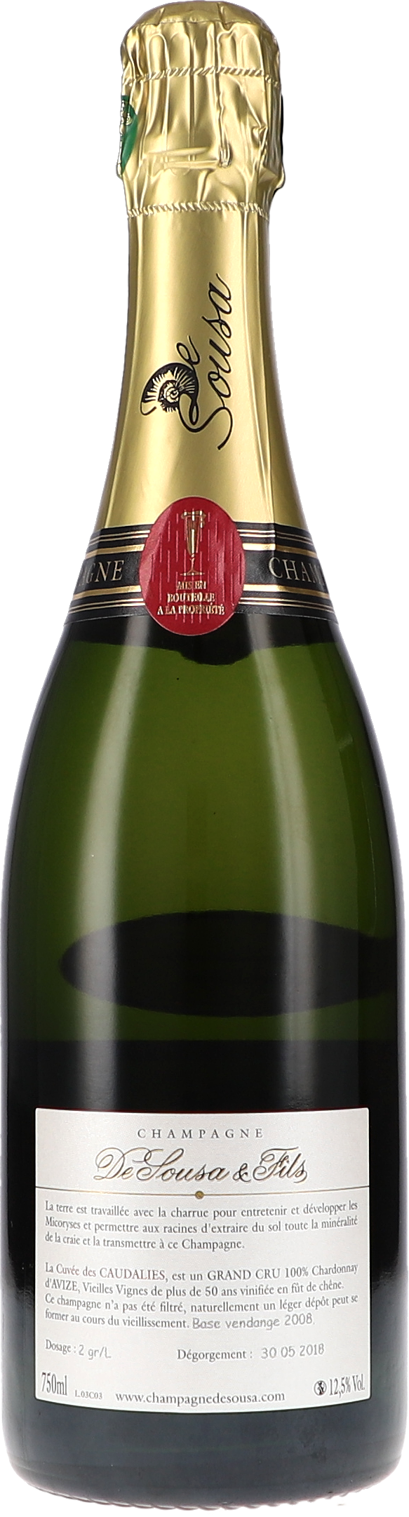 Cuvée des Caudalies Blanc de Blancs Grand Cru Veilissement Prolongé