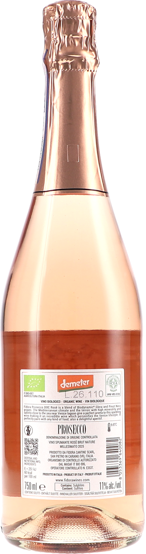 Civranetta Prosecco DOC Spumante Rosè Brut Nature
