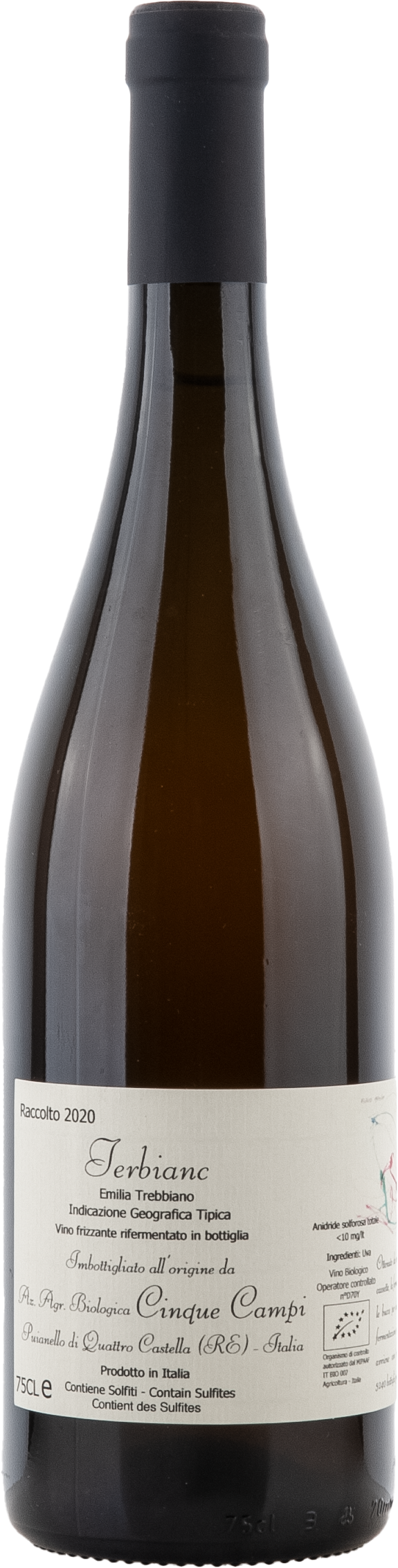 Terbianc, Bianco Frizzante, Emilia Trebbiano IGT