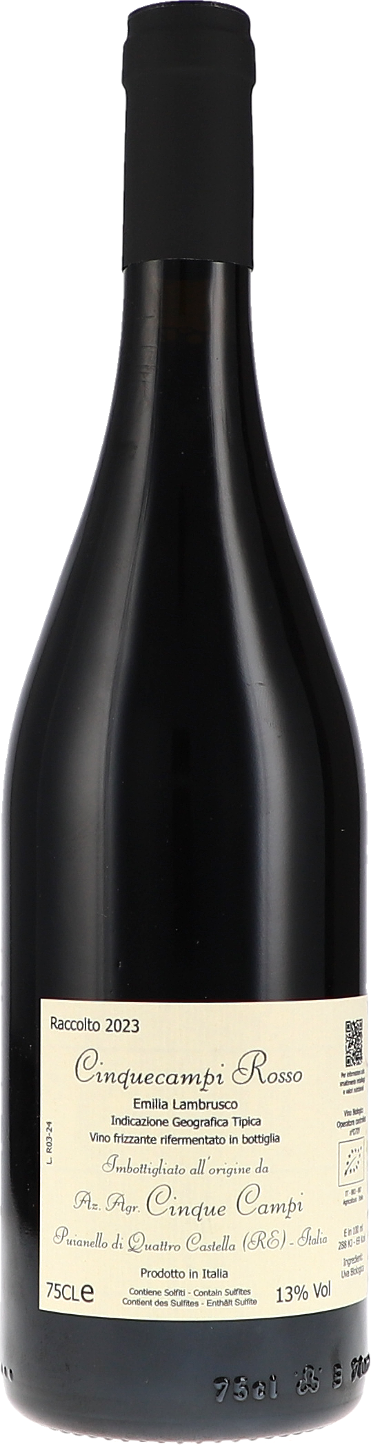 CinqueCampi, Rosso Frizzante, Emilia Lambrusco IGT