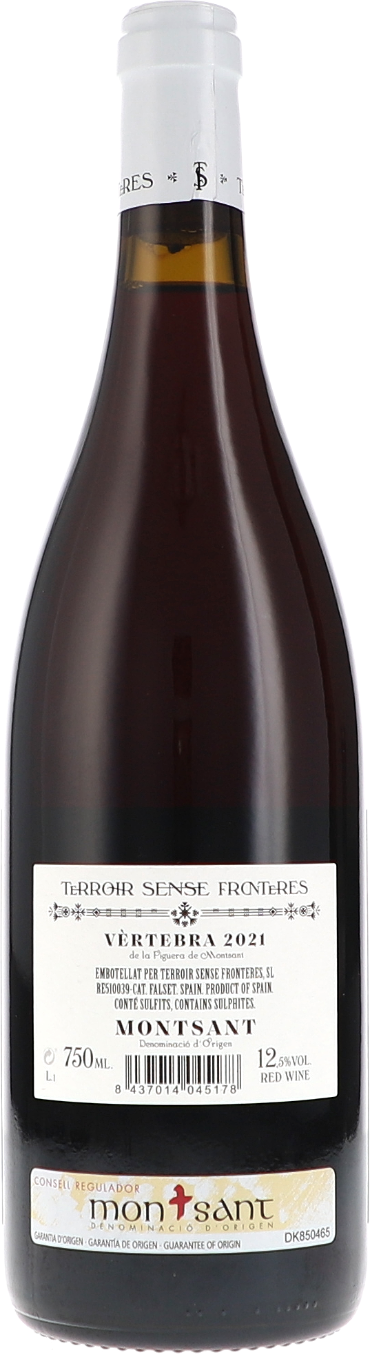 rotwein, flasche, 750ml, Montsant, Etikett