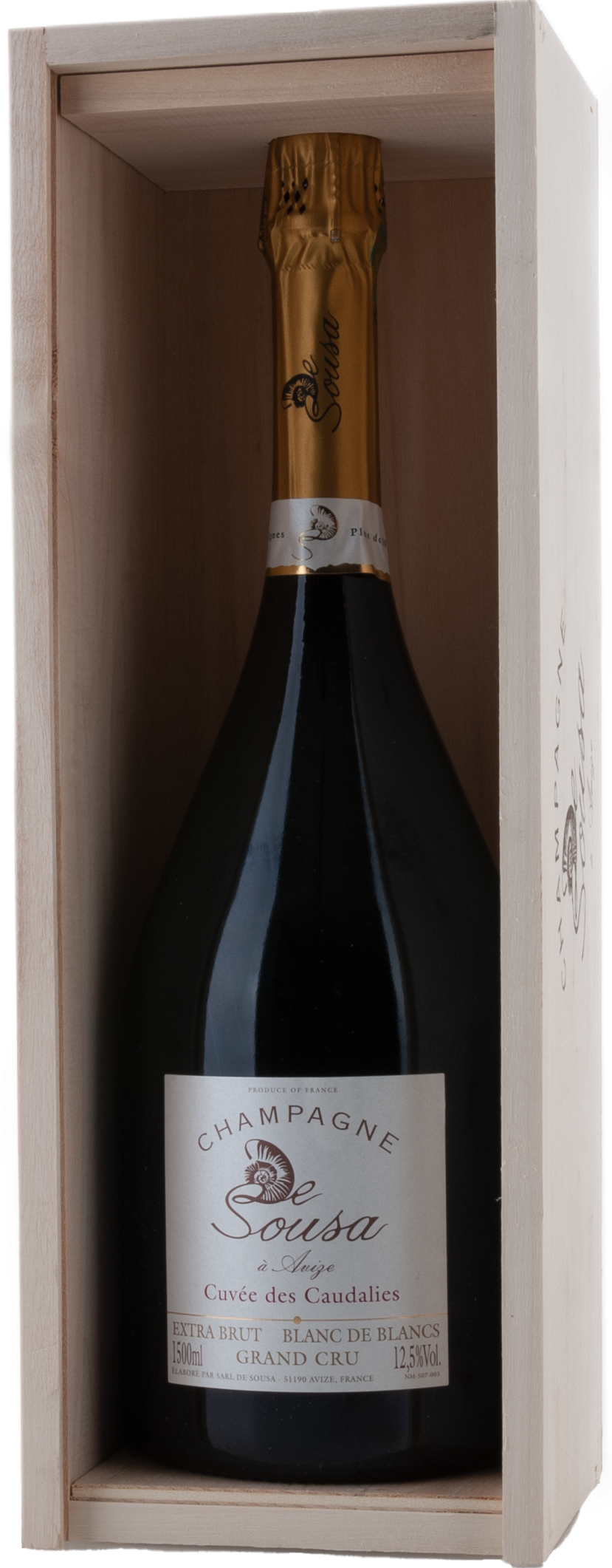 Cuvée des Caudalies Blanc de Blancs Grand Cru Extra Brut Alkohol, Getränk, Flasche, Schnaps, Weinflasche