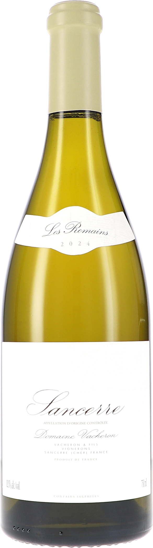 Sancerre blanc "Les Romains" AOC Weißwein, Flasche, Label, Halsband?, Domaine
