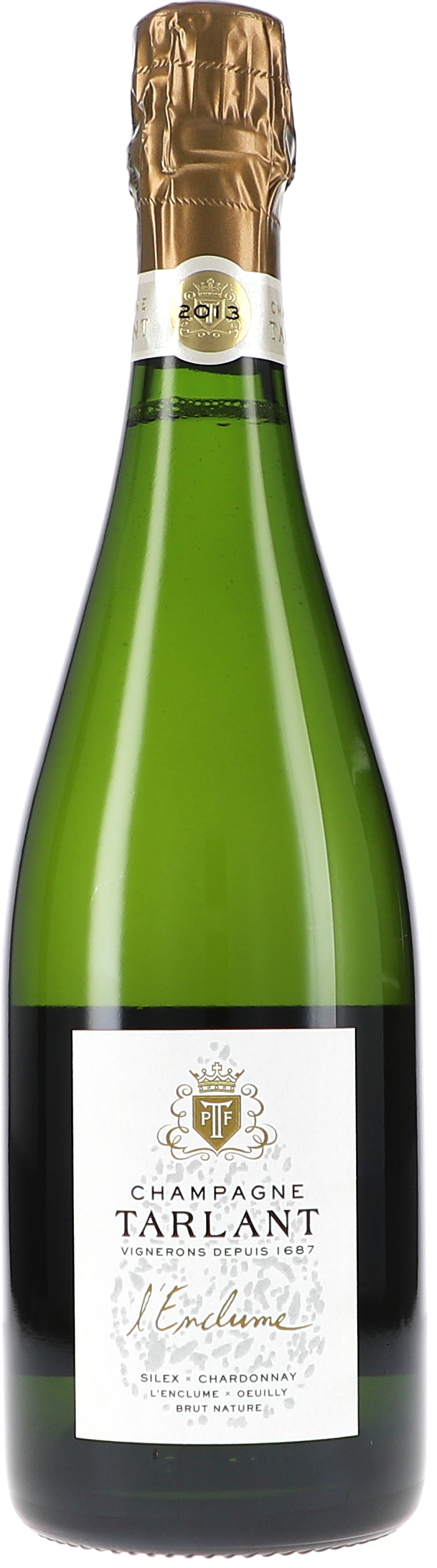 L'Enclume, Brut Nature champagne, flasche, grün, folie, etikett
