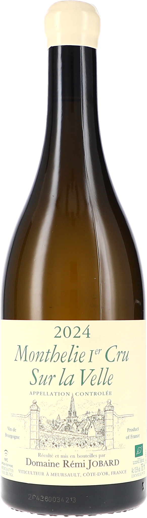Monthelie 1er Cru Sur la Velle AOC Weißwein, Sekt, Champagner, Flasche, Etikett