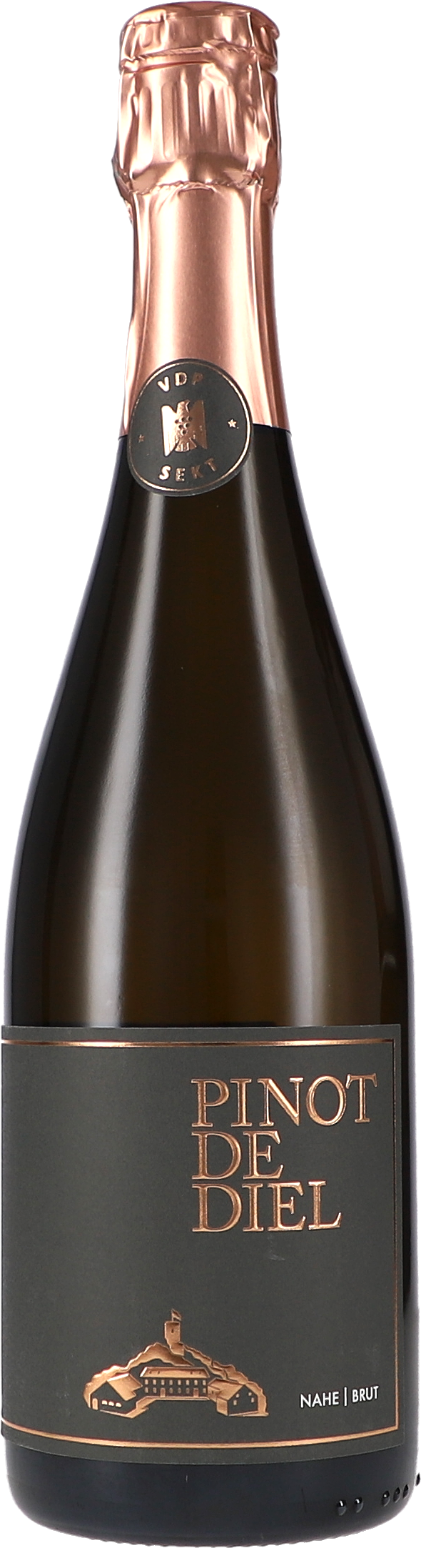Pinot de Diel Sekt Brut, N°005 Tirage 2024 Sekt, Weinflasche, Champagnerflasche, Rosegold, Pinot Noir