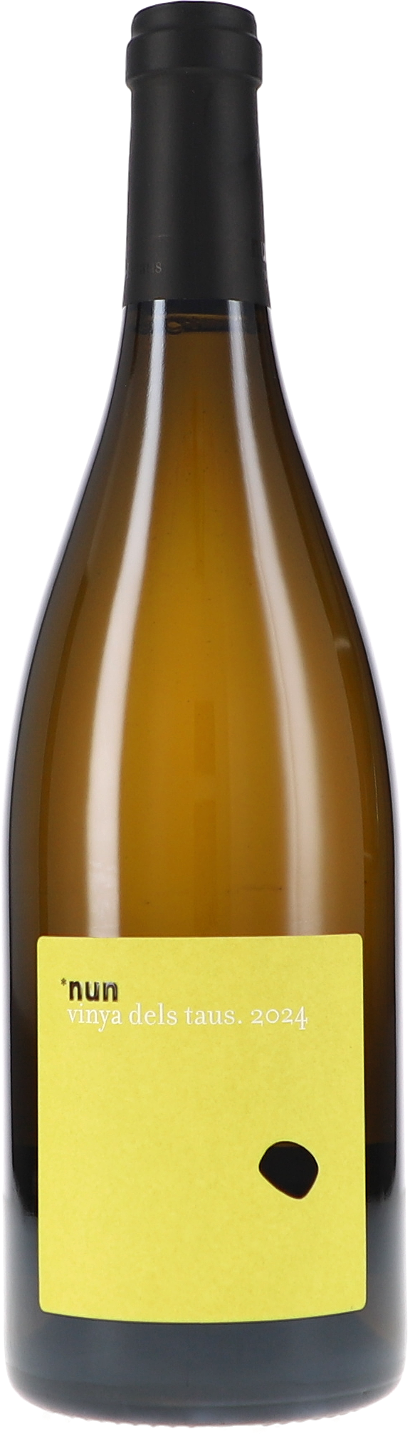 Weißwein, Weinflasche, GelbesEtikett, Korkverschluss, Etikettierung