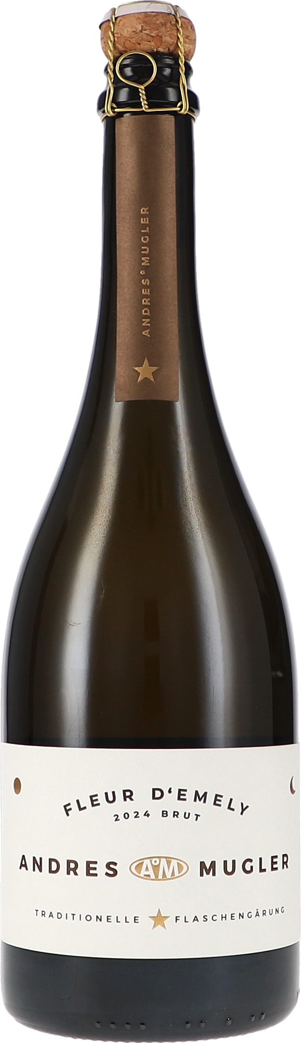 Fleur d'Emely Sekt Brut Sekt, Brut, Flaschengärung, Jahrgang 2024, Dunkle Glasflasche