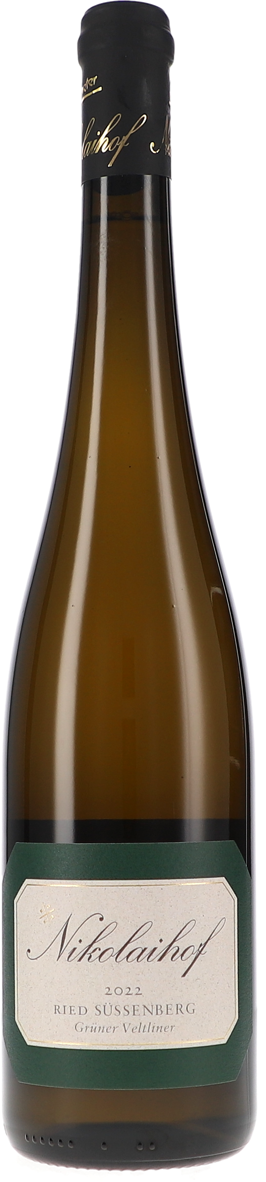 Ried Süssenberg Mautern, Grüner Veltliner wein, flasche, grüner etikett, goldfolie, farbe
