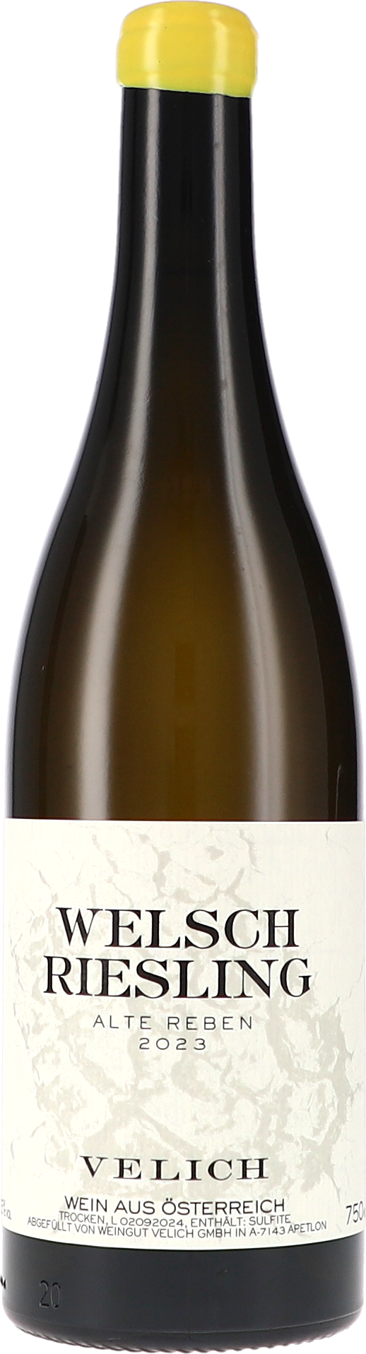 Weißwein, Riesling, Weinflasche, dunkles Glas, Jahrgang 2023