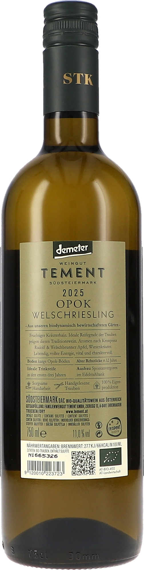 Weißwein, Welschriesling, Glasflasche, Jahrgang 2025, Steiermark
