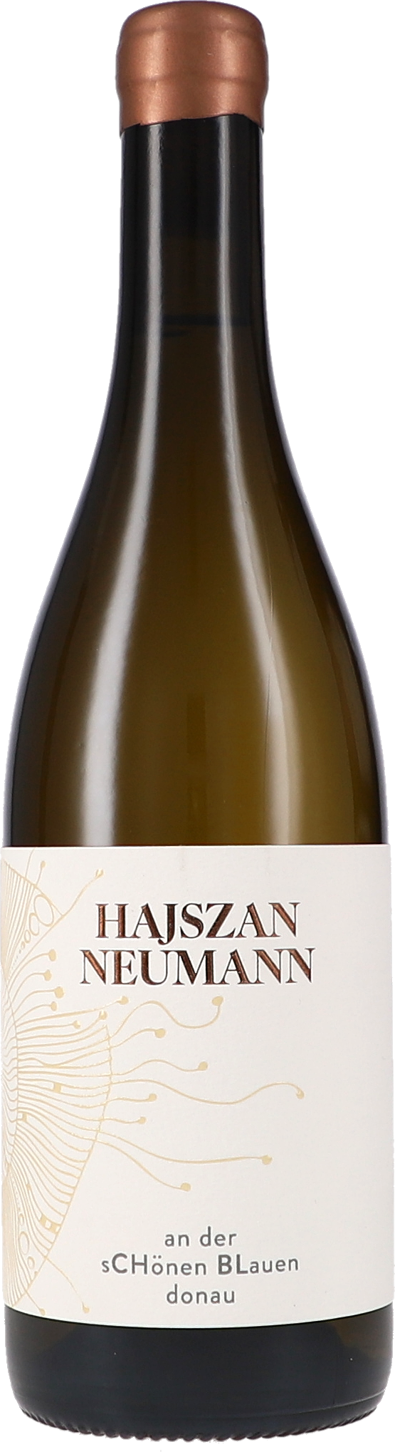 an der sCHönen BLauen donau, Cuvée Weiß Weißwein, Flasche, Etikett, Hajszan, Neumann