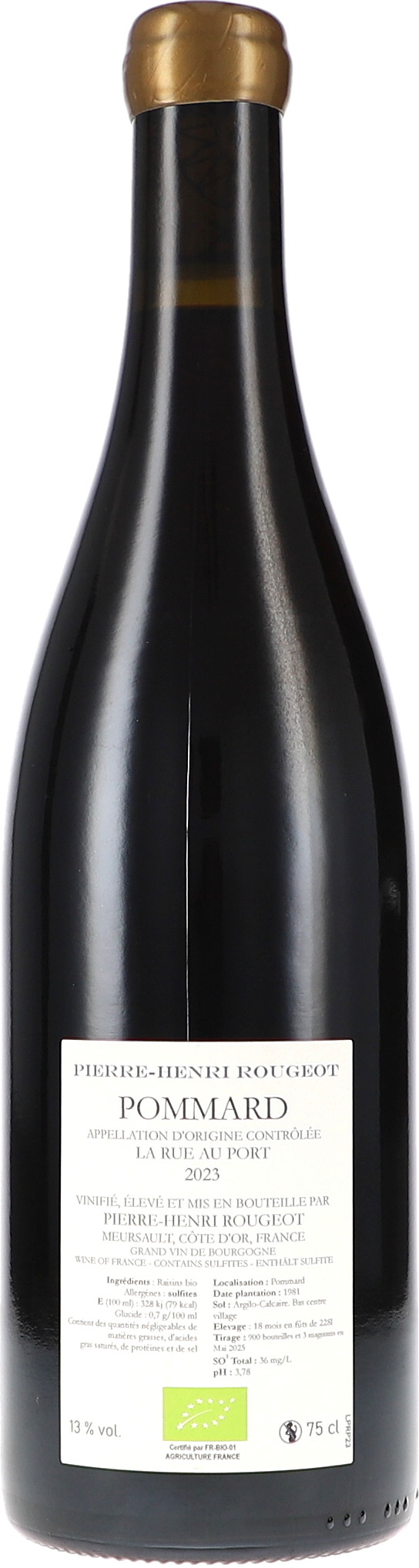 Flasche, Wein, Pommard, Etikett, Rotwein