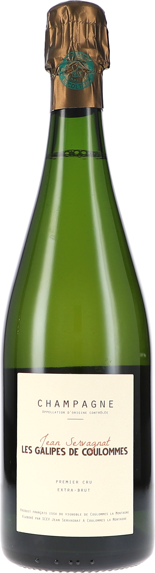 champagne, Flasche, grünes Glas, Folienkappe, Etikettenschrift