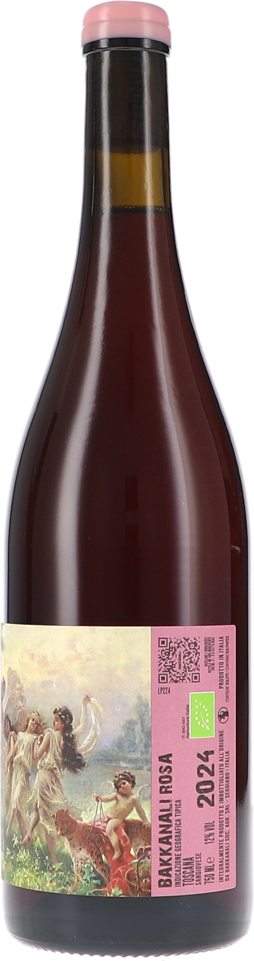 Bakkanali Rosa IGT Roséwein, Weinflasche, Schraubverschluss, Jahrgang 2024, Künstleretikett