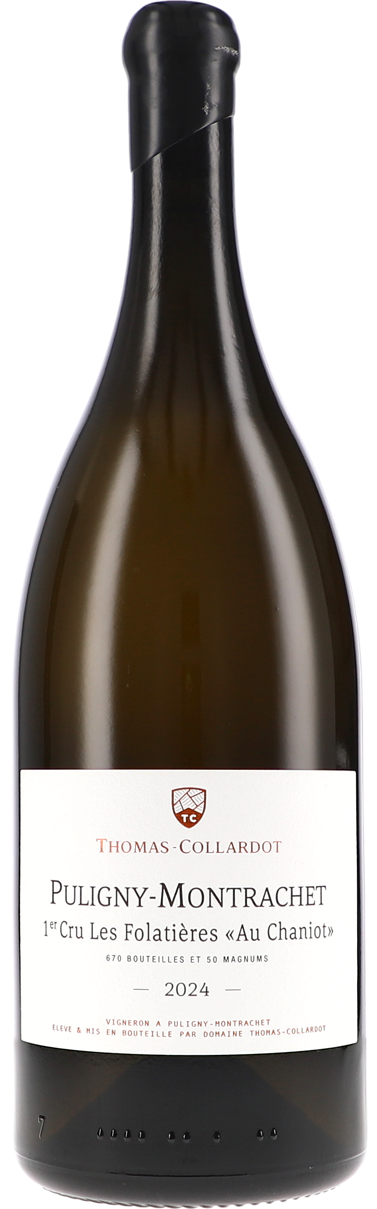 Puligny-Montrachet 1er Cru Les Folatières "Au Chaniot" AOC Weißwein, Puligny-Montrachet, Weinfalsche, Weinflasche, Jahrgang 2024